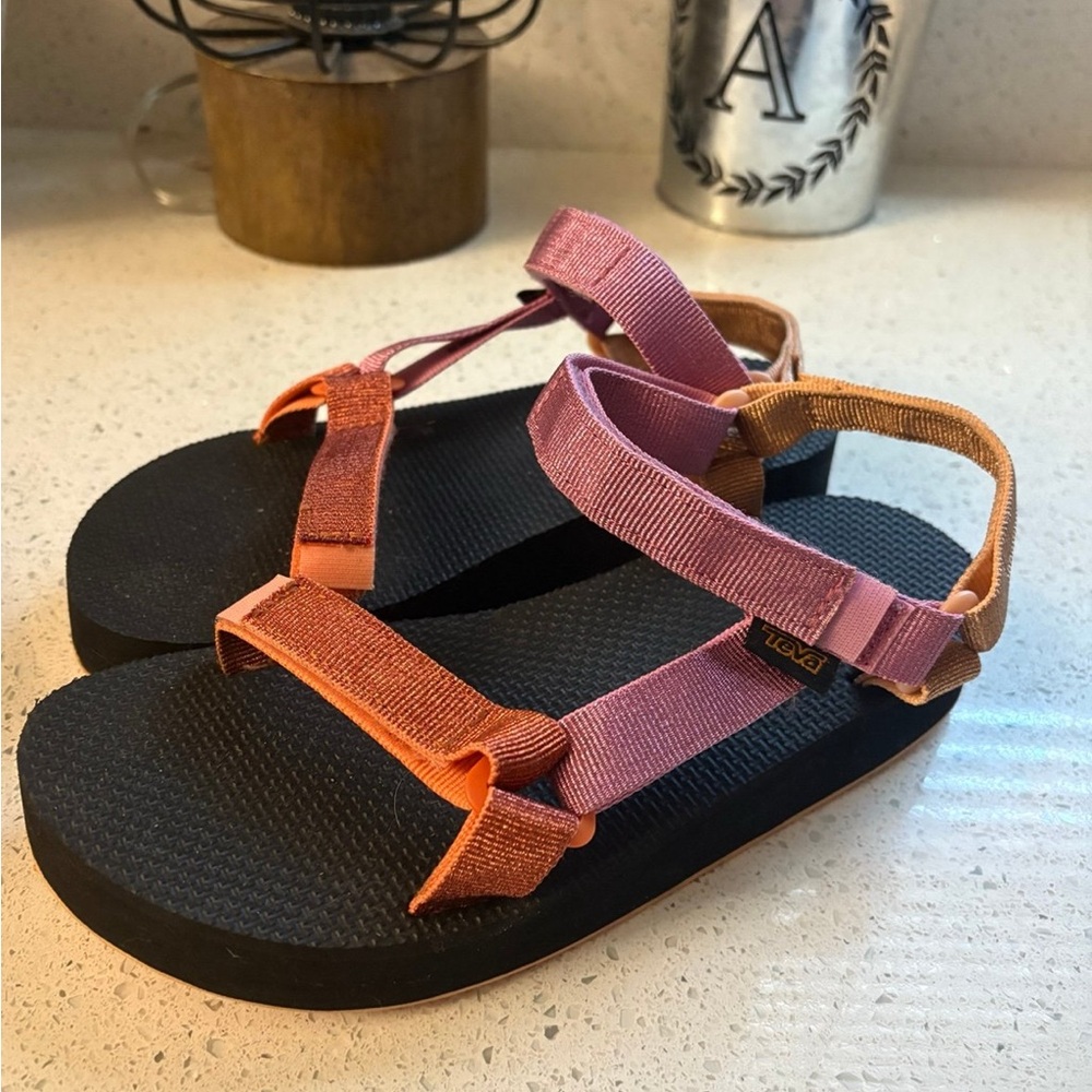 Teva Kids Sandals in Pink and Orange Girls Size 5